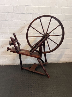 Vintage Wooden Spinning Wheel - Rustic Craft & Decor Piece