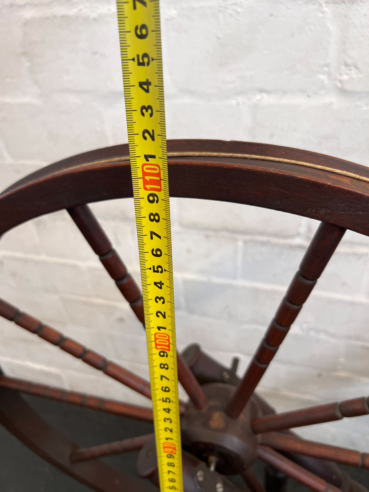 Vintage Wooden Spinning Wheel - Rustic Craft & Decor Piece