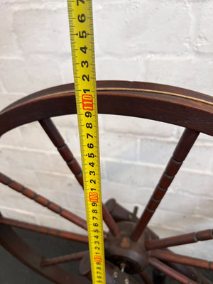 Vintage Wooden Spinning Wheel - Rustic Craft & Decor Piece