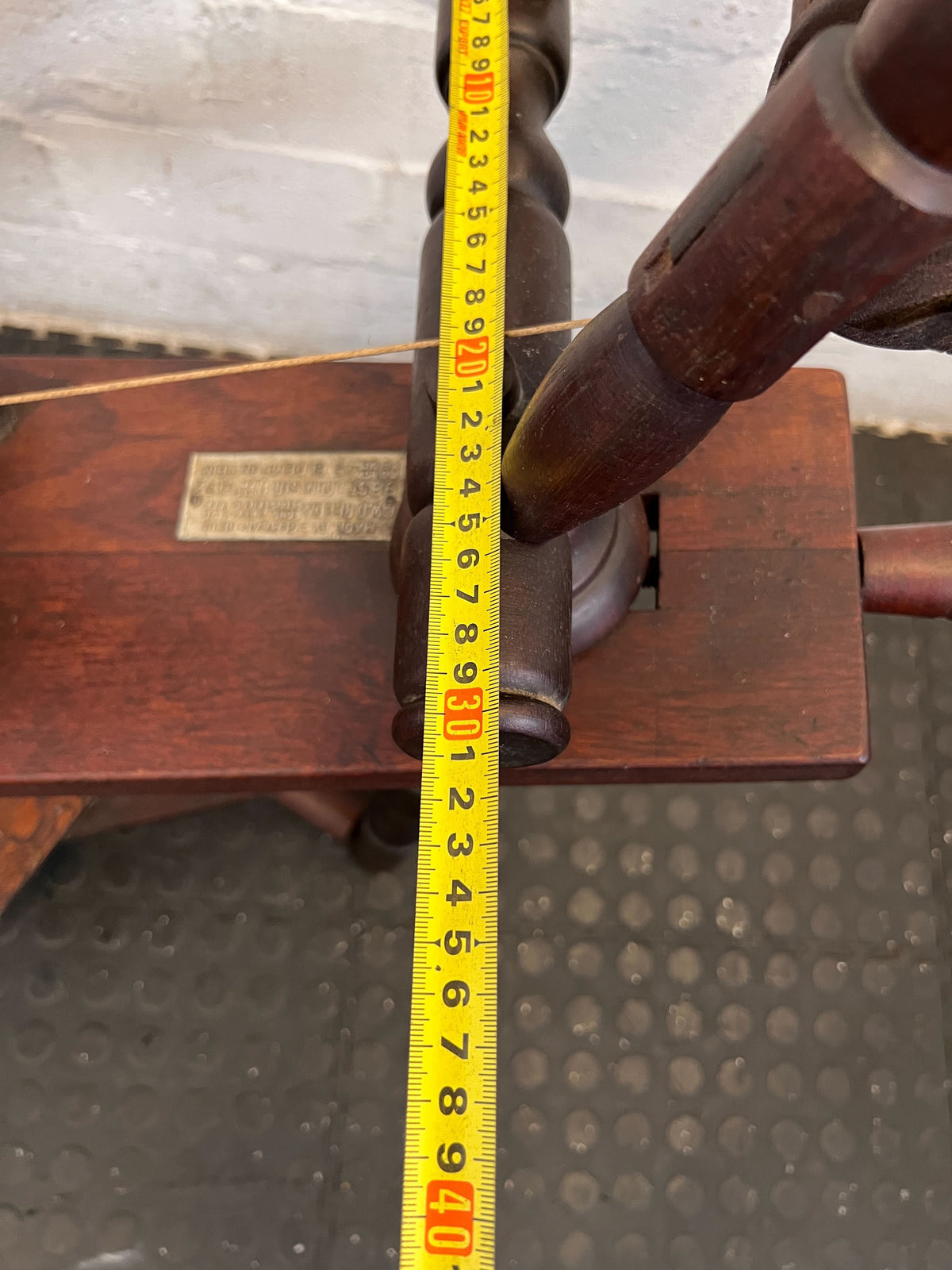 Vintage Wooden Spinning Wheel - Rustic Craft & Decor Piece