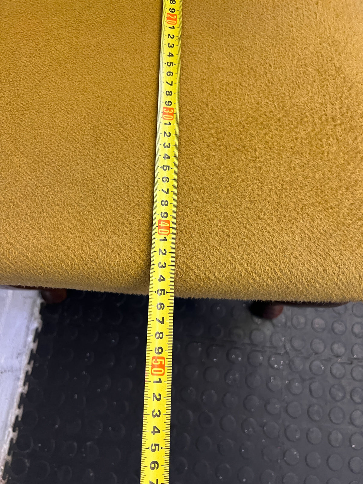 Vintage Yellow Upholstered Dining Chair with Wooden Frame - PRICE DROP - 2ndhandwarehouse.com