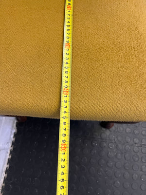 Vintage Yellow Upholstered Dining Chair with Wooden Frame - PRICE DROP - 2ndhandwarehouse.com