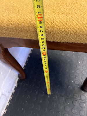 Vintage Yellow Upholstered Dining Chair with Wooden Frame - PRICE DROP - 2ndhandwarehouse.com