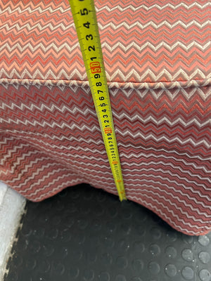 Vintage Zigzag Pattern Dining Chair - Orange & Cream Fabric - PRICE DROP - 2ndhandwarehouse.com