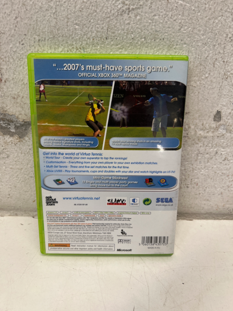 Virtua Tennis 3 - Xbox 360 Game (Good Condition) - 2ndhandwarehouse.com
