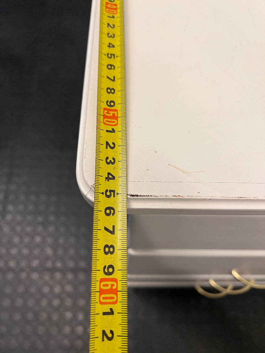 White 5-Drawer Chest with Scalloped Top Rail