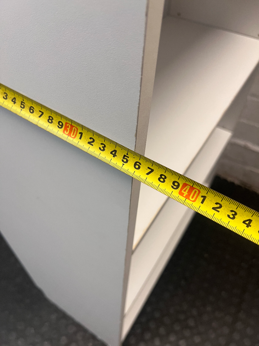 White 6-Shelf Builders Bookcase — Used; Fair C - 2ndhandwarehouse.com