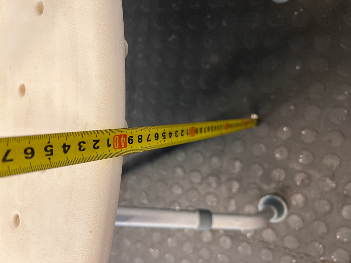 White Adjustable Shower Chair - Fair Condition with Soap Residue - 2ndhandwarehouse.com