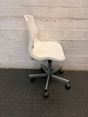 White Armless Swivel Typist Chair