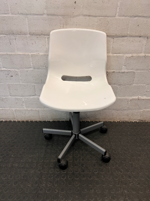 White Armless Swivel Typist Chair