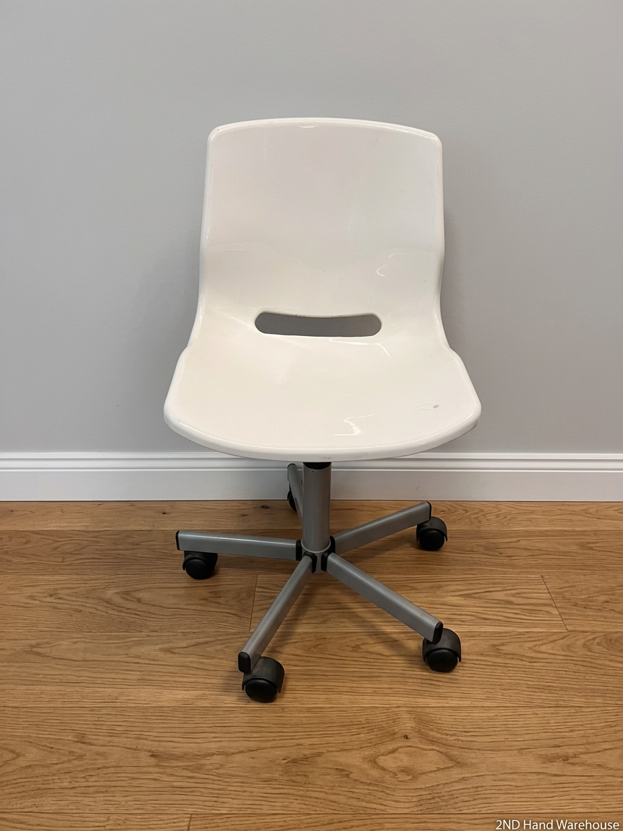 White Armless Swivel Typist Chair