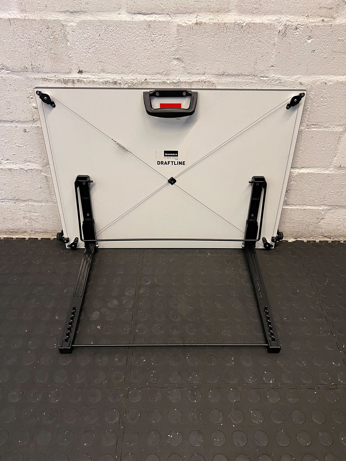 White Drawing Board with Straight-Edge Acrylic Ruler & Rubber Grip