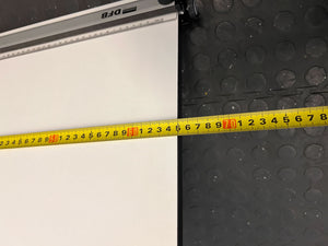 White Drawing Board with Straight-Edge Acrylic Ruler & Rubber Grip