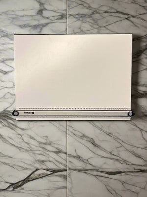 White Drawing Board with Straight-Edge Acrylic Ruler & Rubber Grip