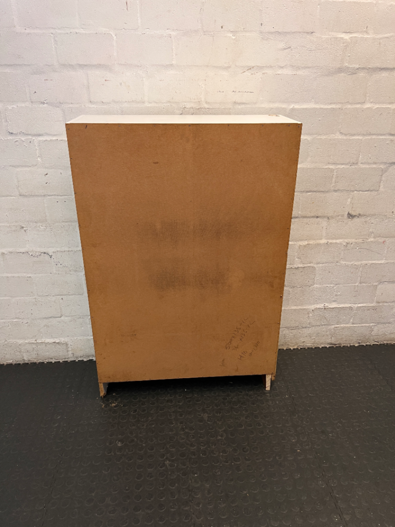 White Four-Shelf Bookcase — Structural Damage; Unable to Stand I - 2ndhandwarehouse.com