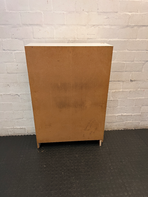 White Four-Shelf Bookcase — Structural Damage; Unable to Stand I - 2ndhandwarehouse.com
