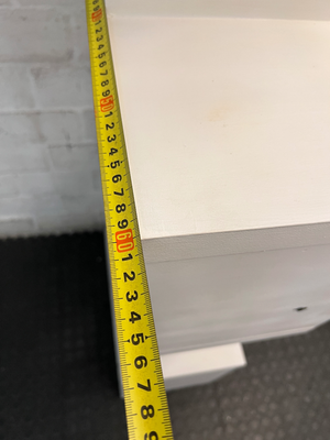 White Geometric S-Shaped Wooden Bookshelf — Good Working Order