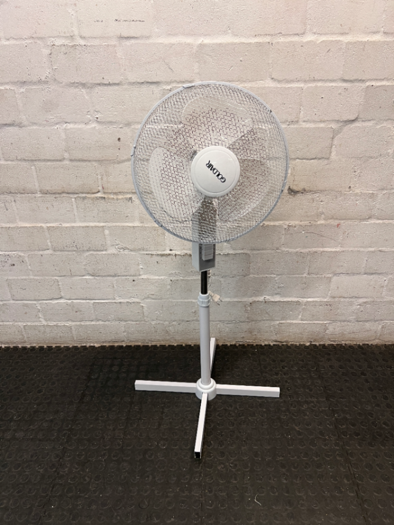 White Goldair Standing Pedestal Fan — Good Working Order