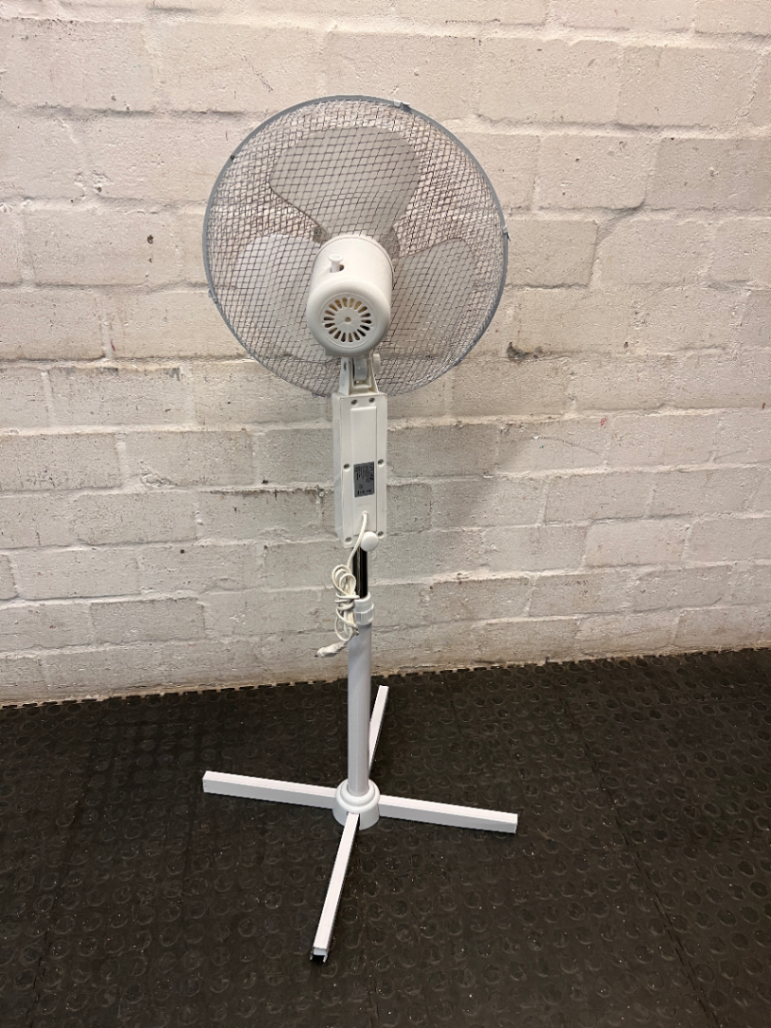 White Goldair Standing Pedestal Fan — Good Working Order