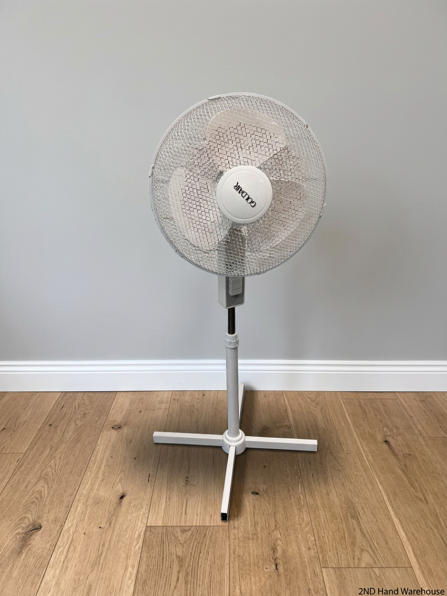 White Goldair Standing Pedestal Fan — Good Working Order