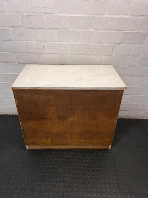 White Hardwood Cupboard and Drawer Unit — Fair Condition