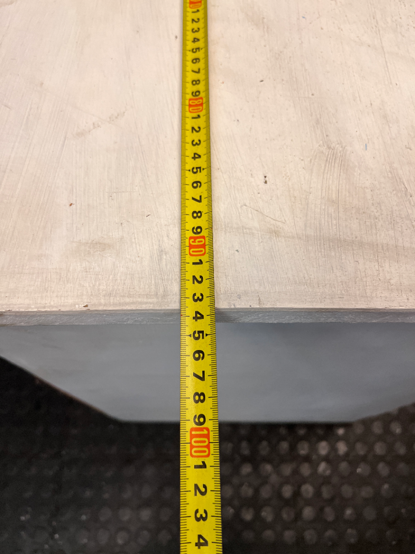 White Hardwood Cupboard and Drawer Unit — Fair Condition