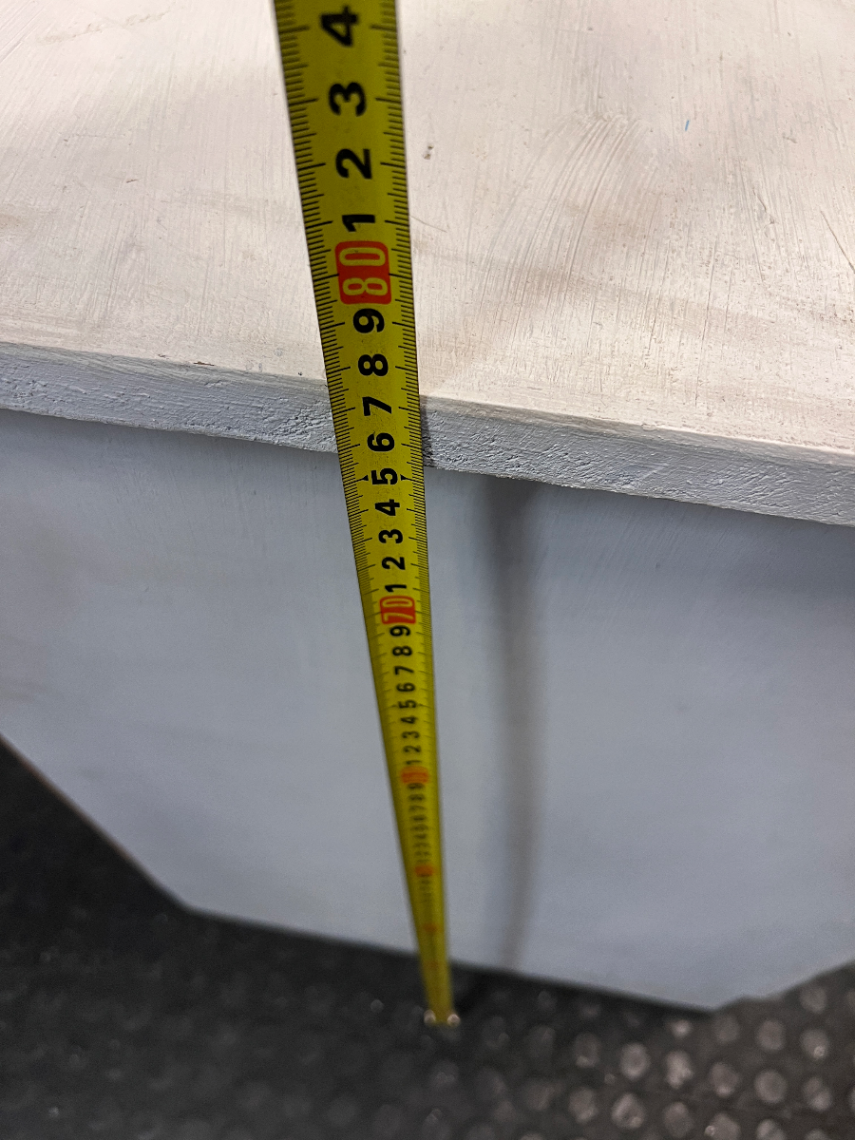 White Hardwood Cupboard and Drawer Unit — Fair Condition