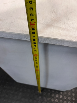 White Hardwood Cupboard and Drawer Unit — Fair Condition