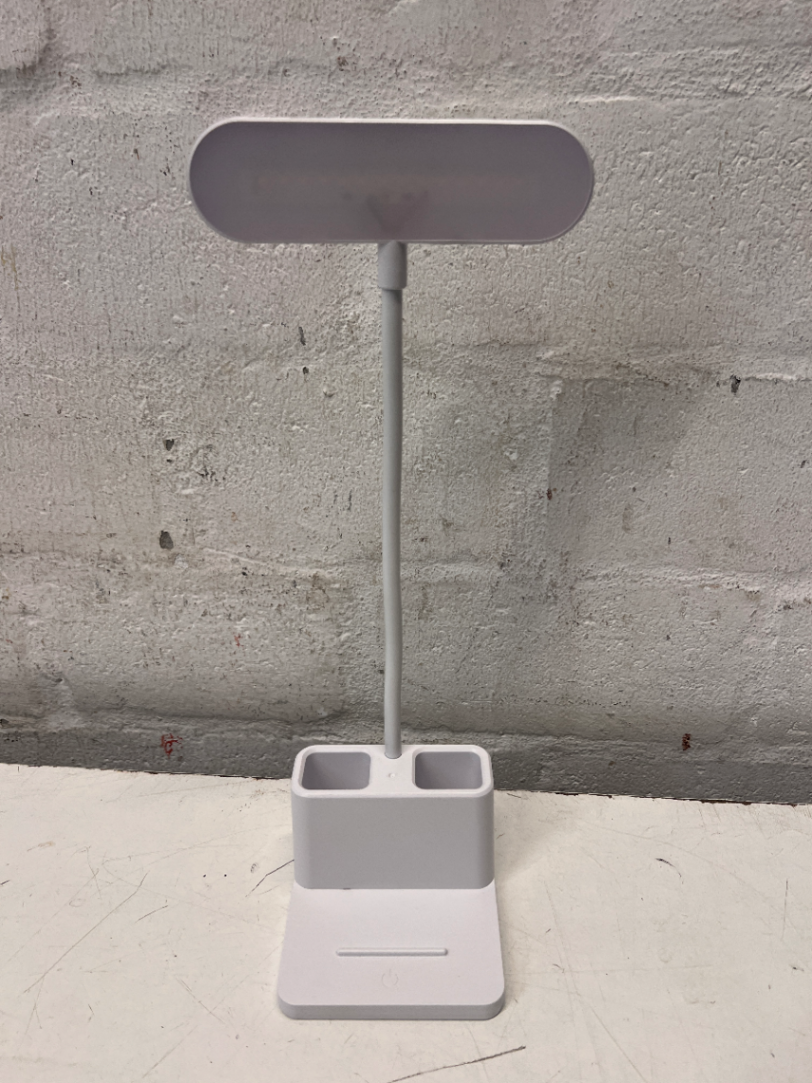White LED Desk Lamp with Stationery Holder
