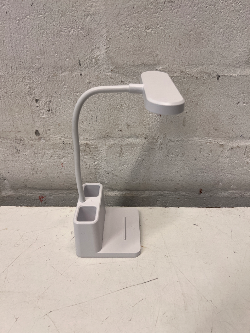 White LED Desk Lamp with Stationery Holder