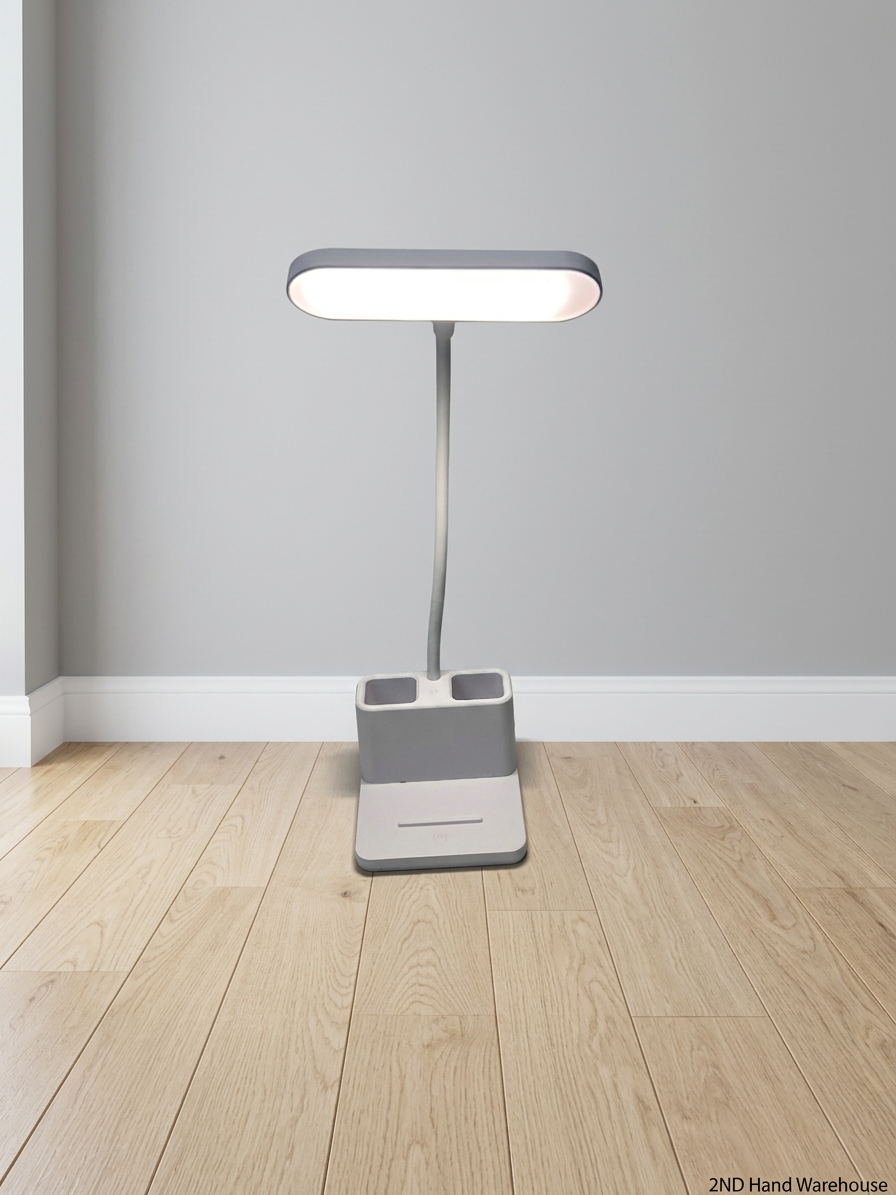 White LED Desk Lamp with Stationery Holder