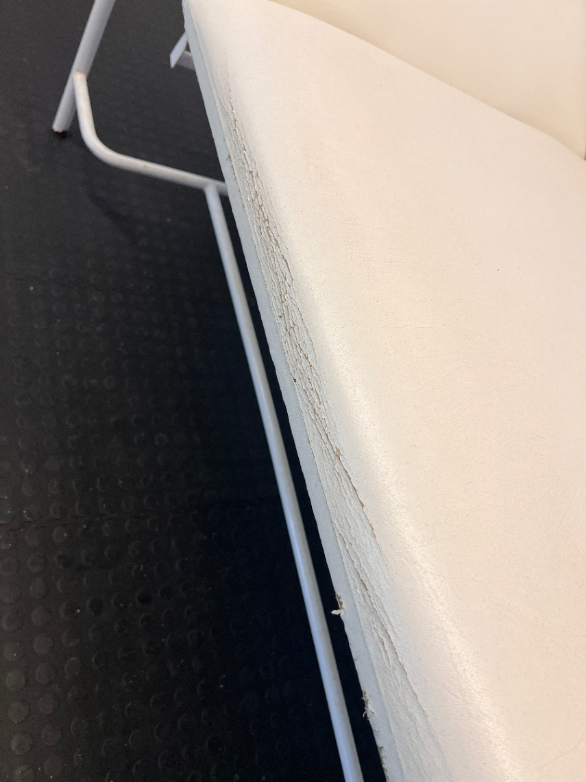 White Massage Table with Solid Steel Frame - 2ndhandwarehouse.com