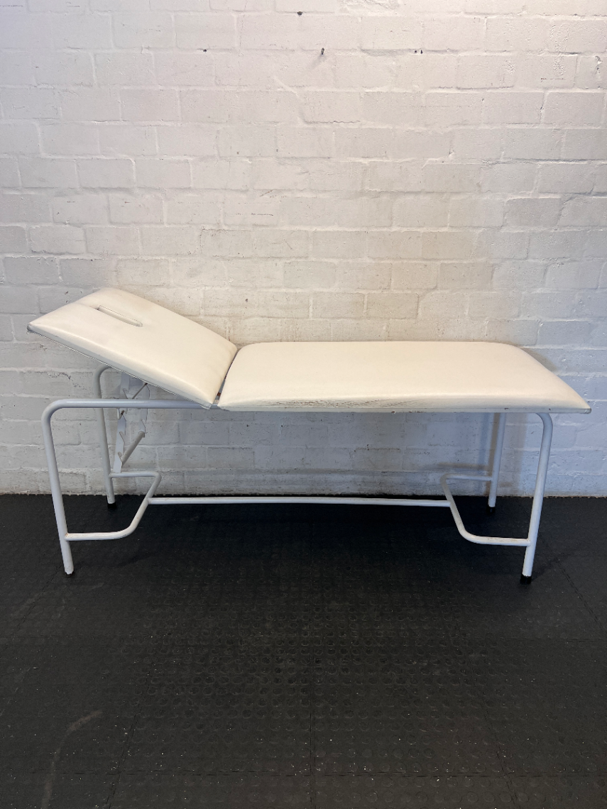 White Massage Table with Solid Steel Frame - 2ndhandwarehouse.com