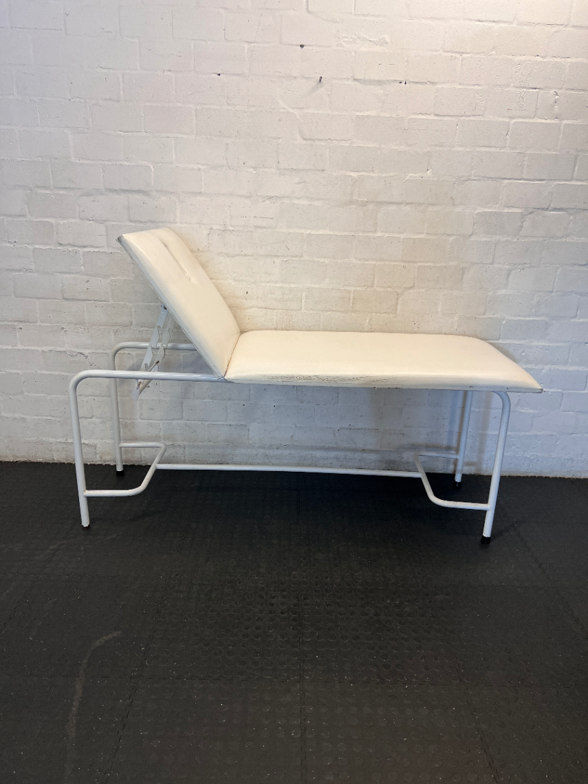White Massage Table with Solid Steel Frame - 2ndhandwarehouse.com