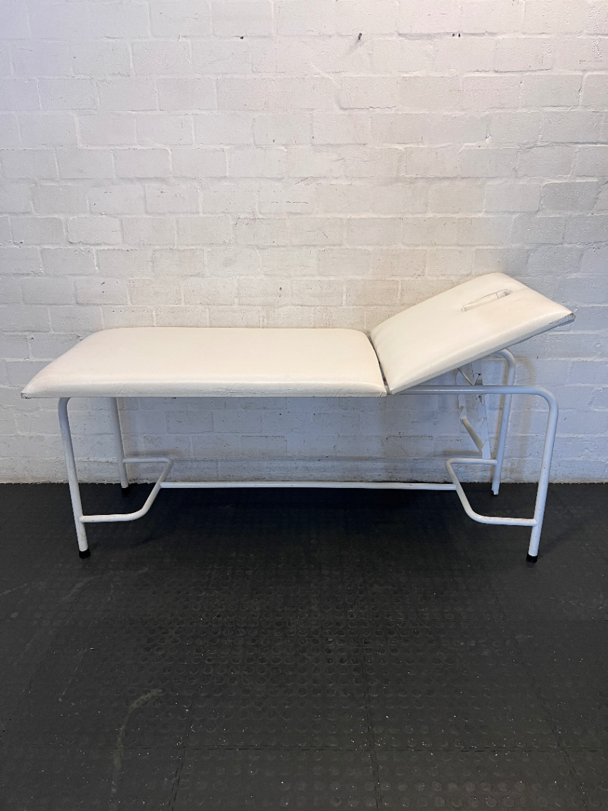 White Massage Table with Solid Steel Frame - 2ndhandwarehouse.com
