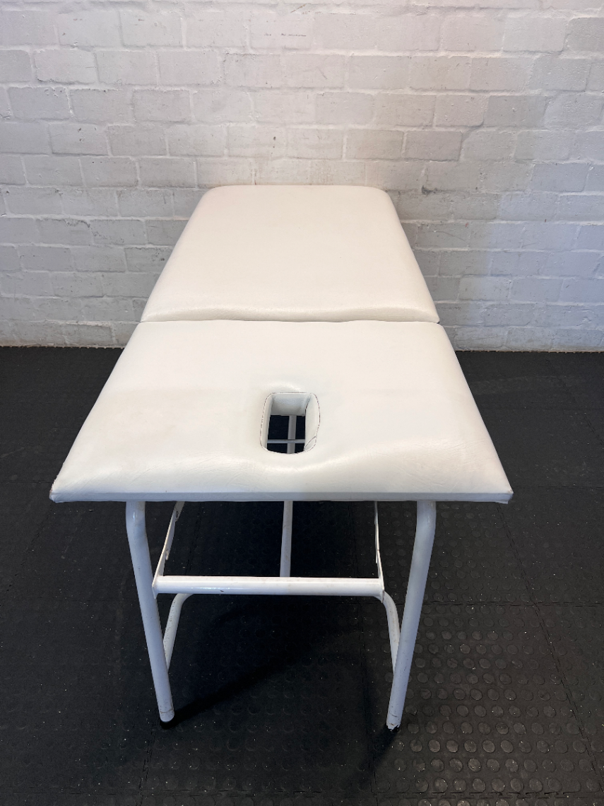 White Massage Table with Solid Steel Frame - 2ndhandwarehouse.com