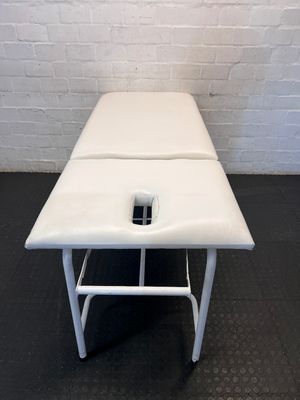 White Massage Table with Solid Steel Frame - 2ndhandwarehouse.com