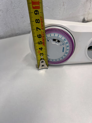 White Mechanical Timer Switch with Purple Dial