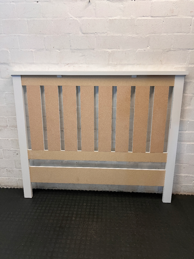 White Slatted Double Headboard - New - 2ndhandwarehouse.com