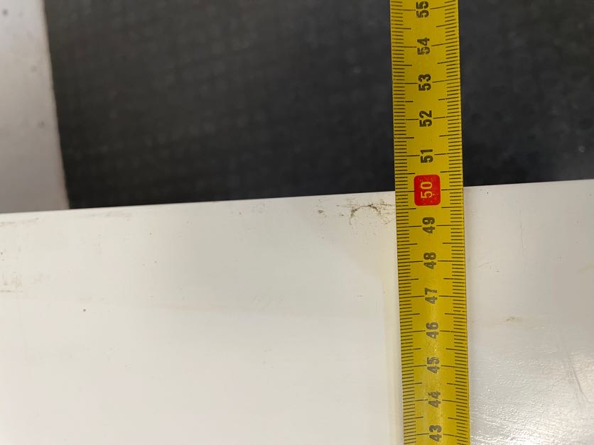 White Small Desk with Red and Blue Drawers