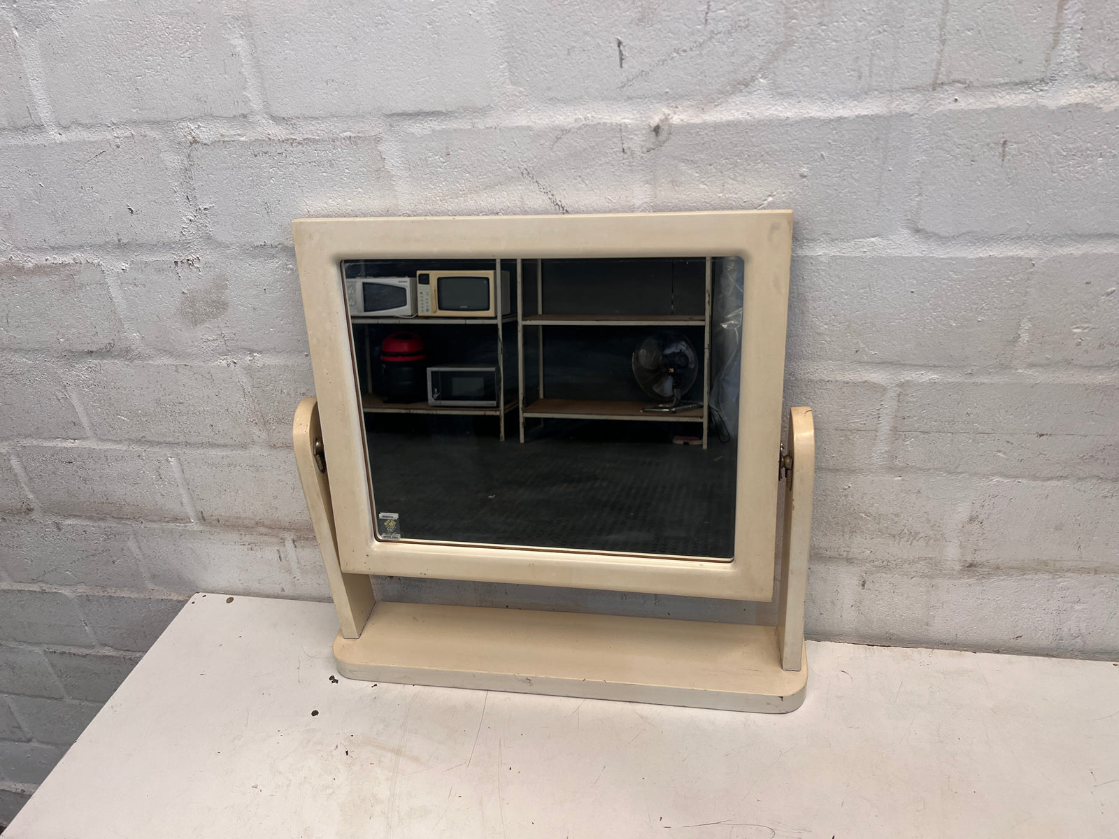 White Small Swing Mirror