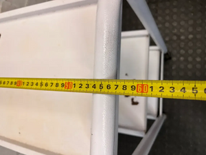 White Three-Tier Metal Utility Trolley — Fair Condition With Visible Wear