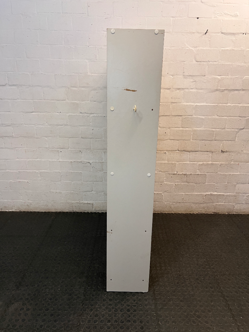 White Twelve-Cube Shelving Unit — Visible Surface Wear and Chipping on Shelves