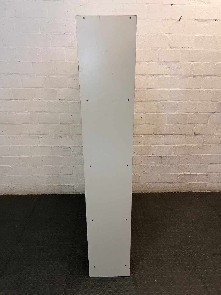 White Twelve-Cube Shelving Unit — Visible Surface Wear and Chipping on Shelves