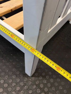 White Wooden Single Bed Frame with Slats – Minor Marks - REDUCED