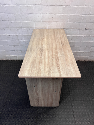 Wood-Look Office Desk with Two Drawers — Well Used Condition