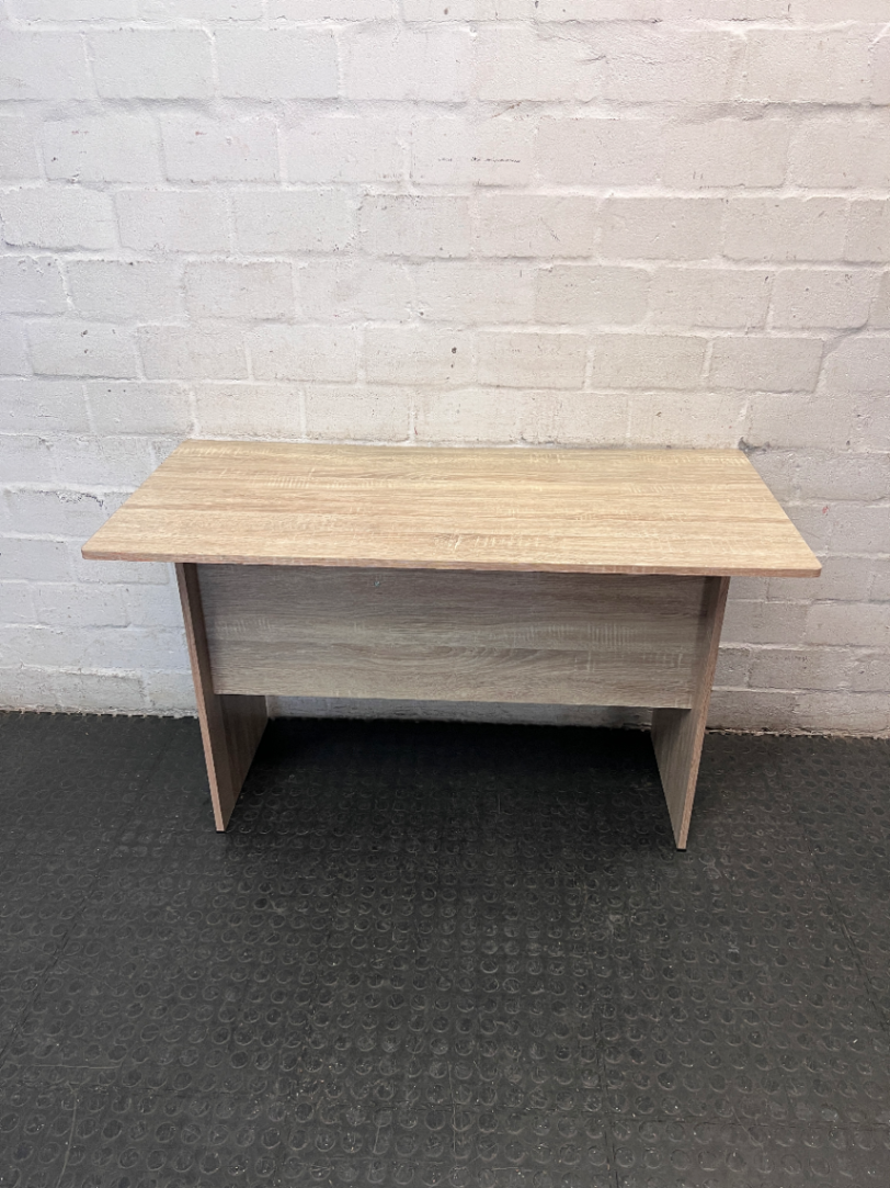 Wood-Look Office Desk with Two Drawers — Well Used Condition