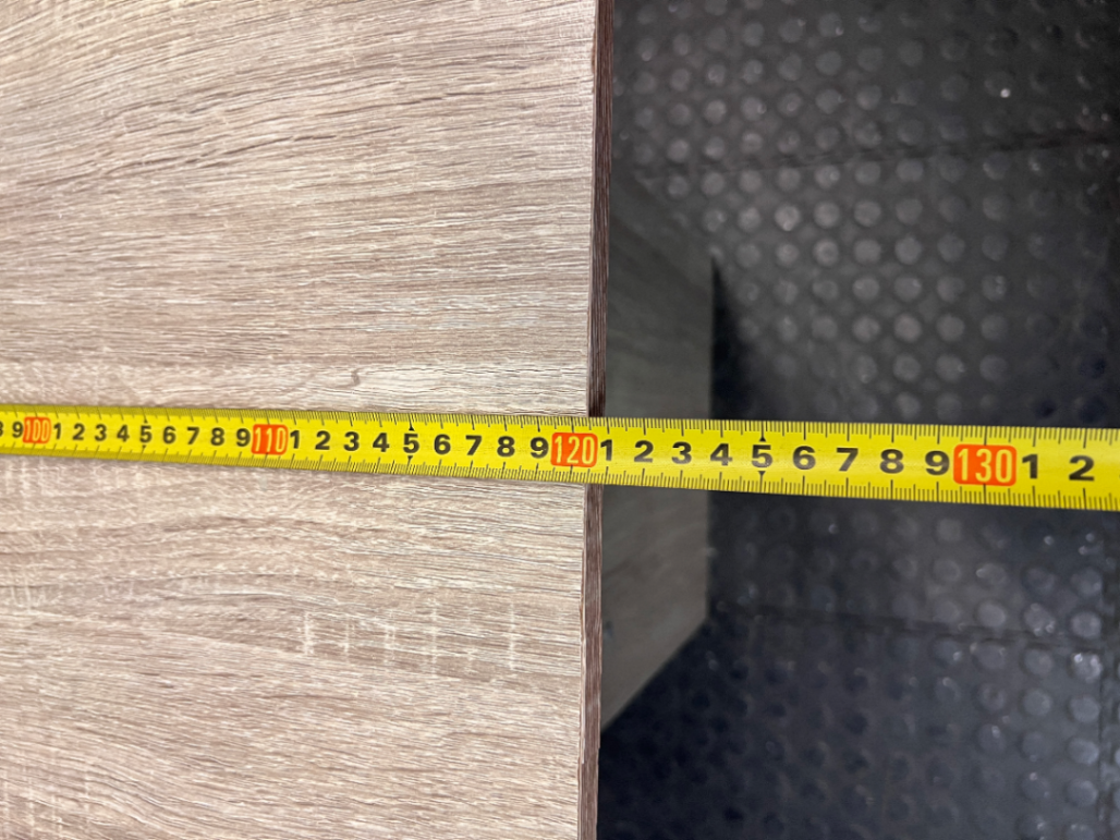 Wood-Look Office Desk with Two Drawers — Well Used Condition