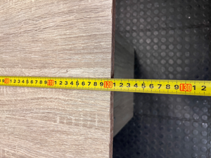Wood-Look Office Desk with Two Drawers — Well Used Condition