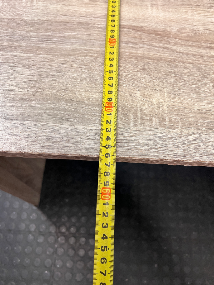 Wood-Look Office Desk with Two Drawers — Well Used Condition